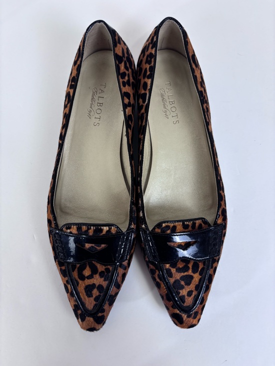 Talbots Shoes - Talbots Leopard Print Calf Hair Flats Pointed Toe Dressy Shoe Brown Black Sz 8.5